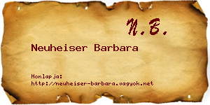 Neuheiser Barbara névjegykártya
