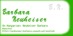 barbara neuheiser business card